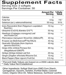 Natura Health Products Mito-Gevity capsules closeup highlighting convenient packaging for everyday use and longevity support
