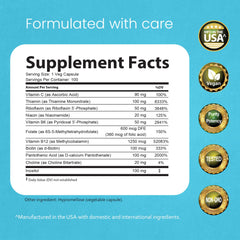 NaturaLife Labs Vitamin B-Complex tablets close up highlighting active B2 B12 forms