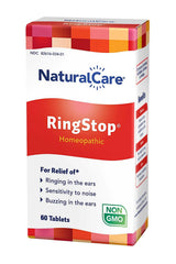 NaturalCare RingStop tablets close-up, highlighting homeopathic actives for discreet daily use.