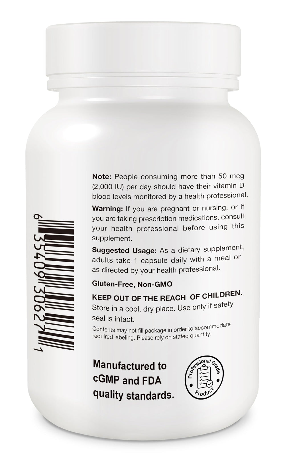 naturActiiv VIT D3 label close-up showcasing high-strength pure formulation