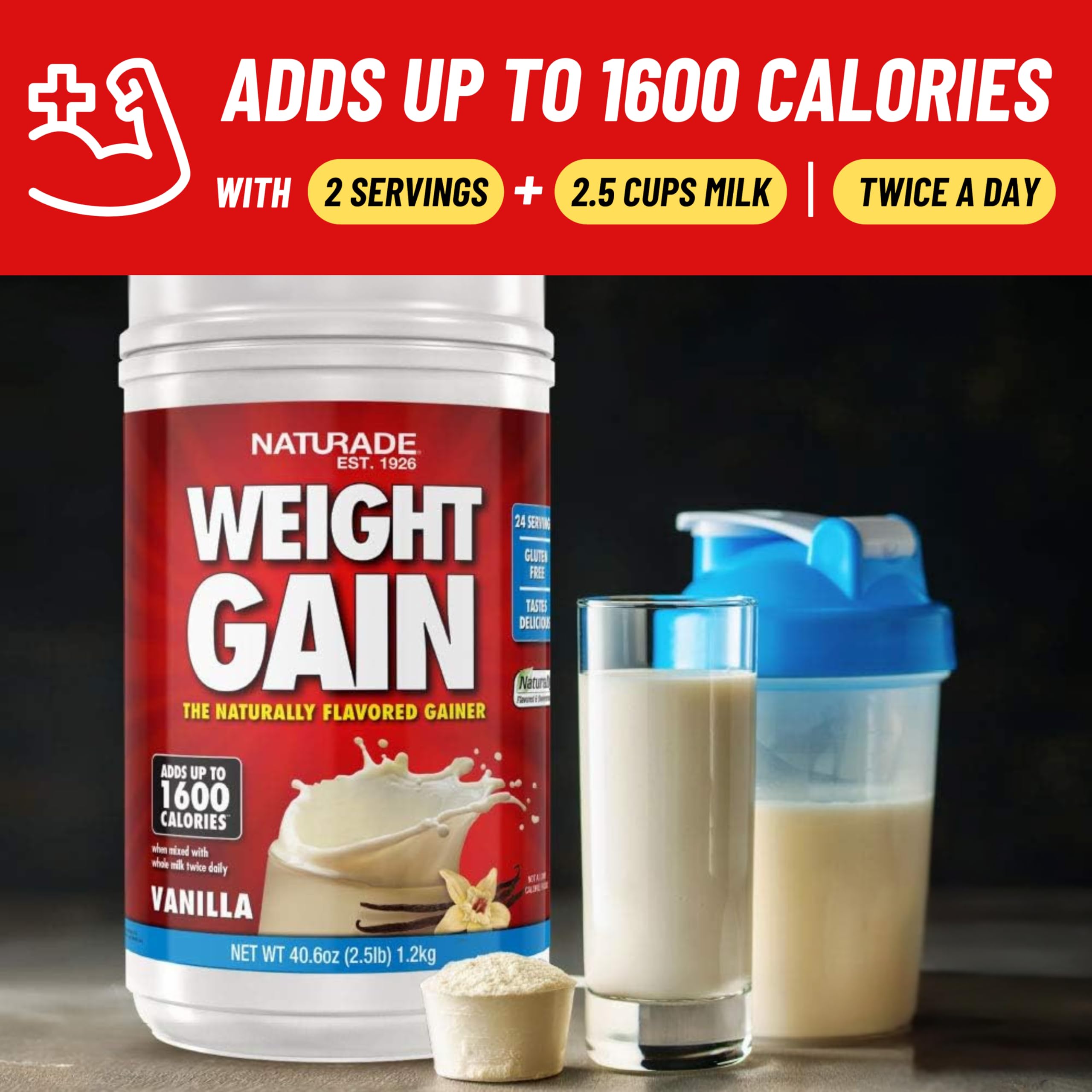 Naturade ingredients macros breakdown illustrates 22g carbohydrates and 10g protein per serving.