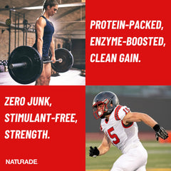 Naturade vanilla powder closeup showcases smooth texture and mixability.