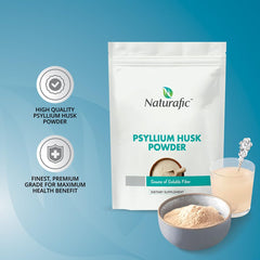 Naturafic Psyllium Husk Powder blended in a smoothie for fullness