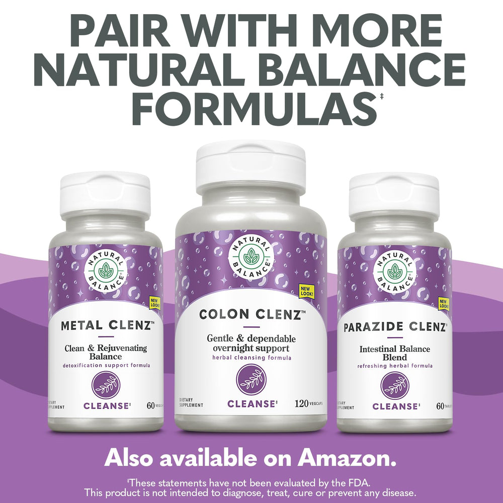 Natural Balance Colon Clenz packaging communicates a trusted, herbal formula.