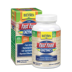 Natural Balance Fast Food Enzymes bottle supports digestion after meals