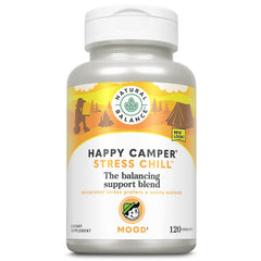 Natural Balance Happy Camper Stress Breaker bottle with capsules for calm moments