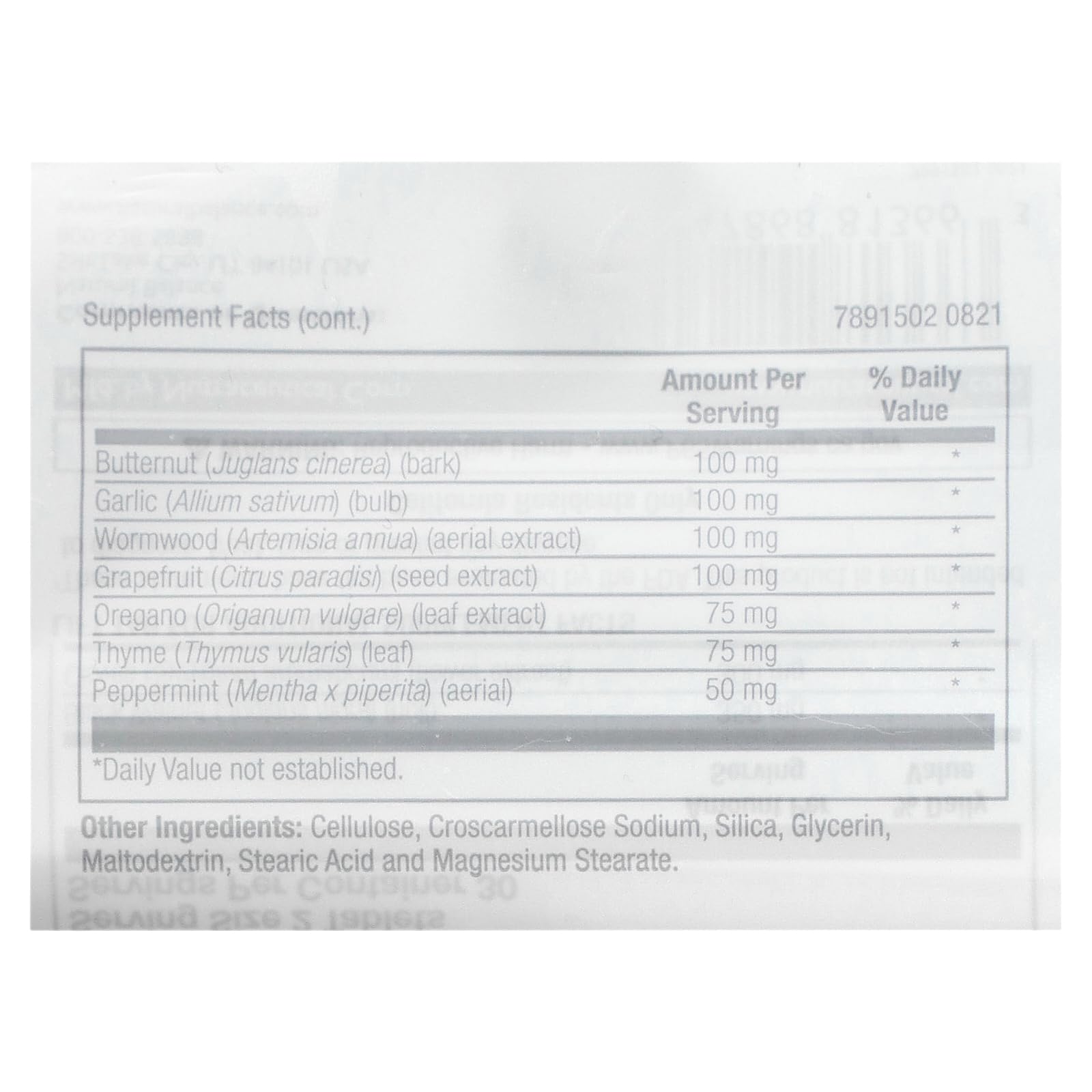 Natural Balance Parazide Clenz packaging highlighting herbal cleanse formula for daily wellness.