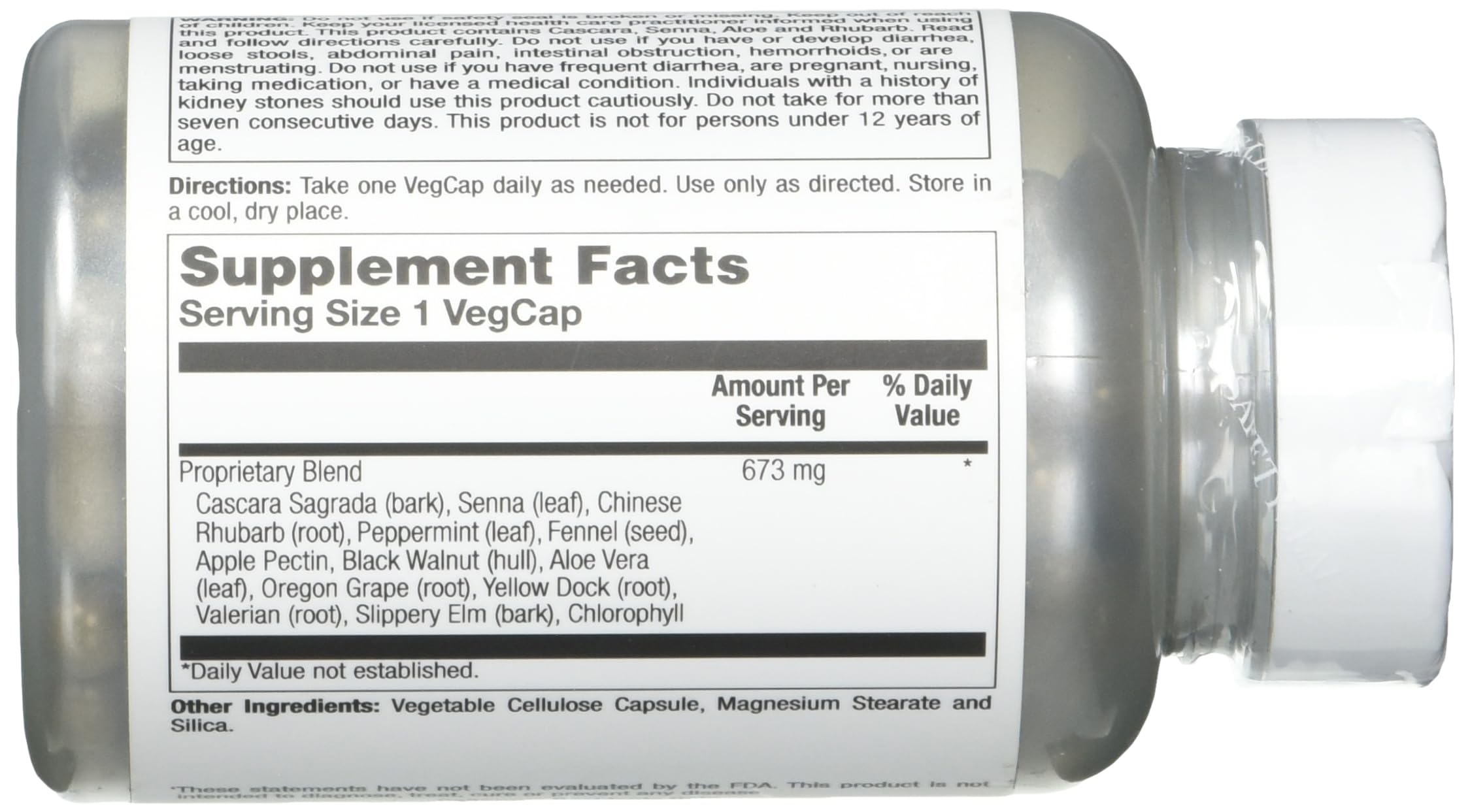 Natural Balance Ultra Colon Clenz label detail highlighting herbal blend