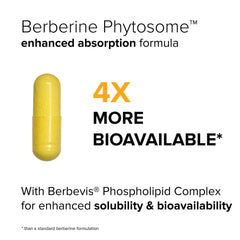 Natural BioScience Berberine Phytosome capsules close-up highlighting 550 mg dose.