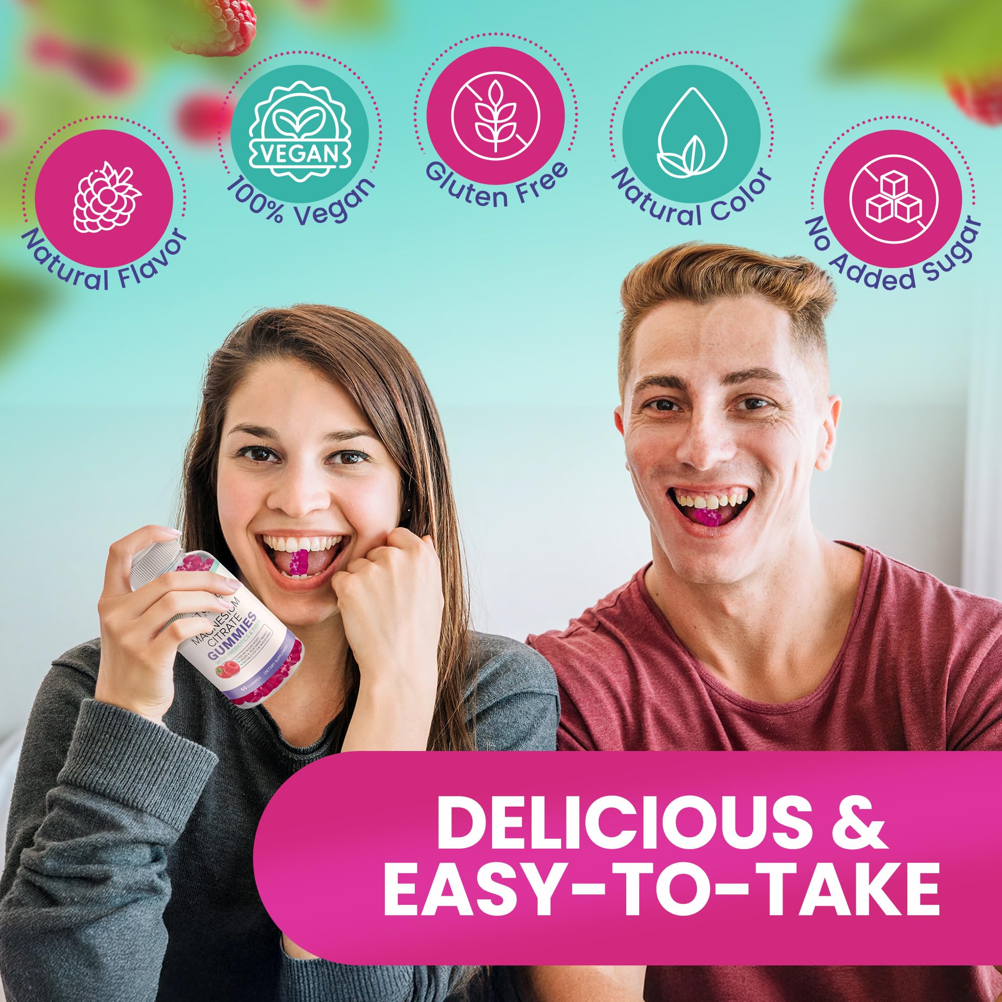 Natural BioScience Sugar-Free Magnesium Gummies kids taking a gummy during daily routine