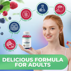 Natural BioScience Zinc Gummies close-up of chewy texture and berry flavor