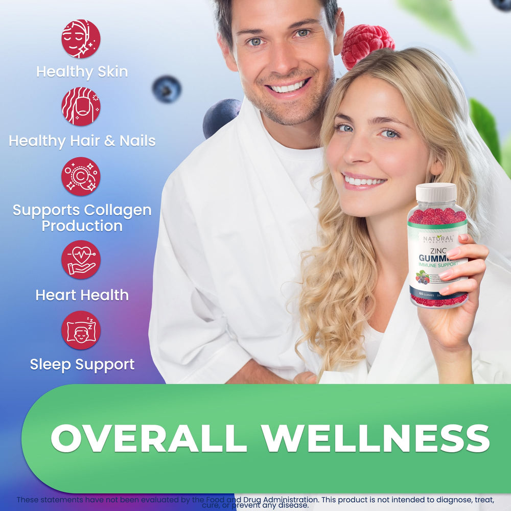 Natural BioScience Zinc Gummies vegan non-GMO packaging front view