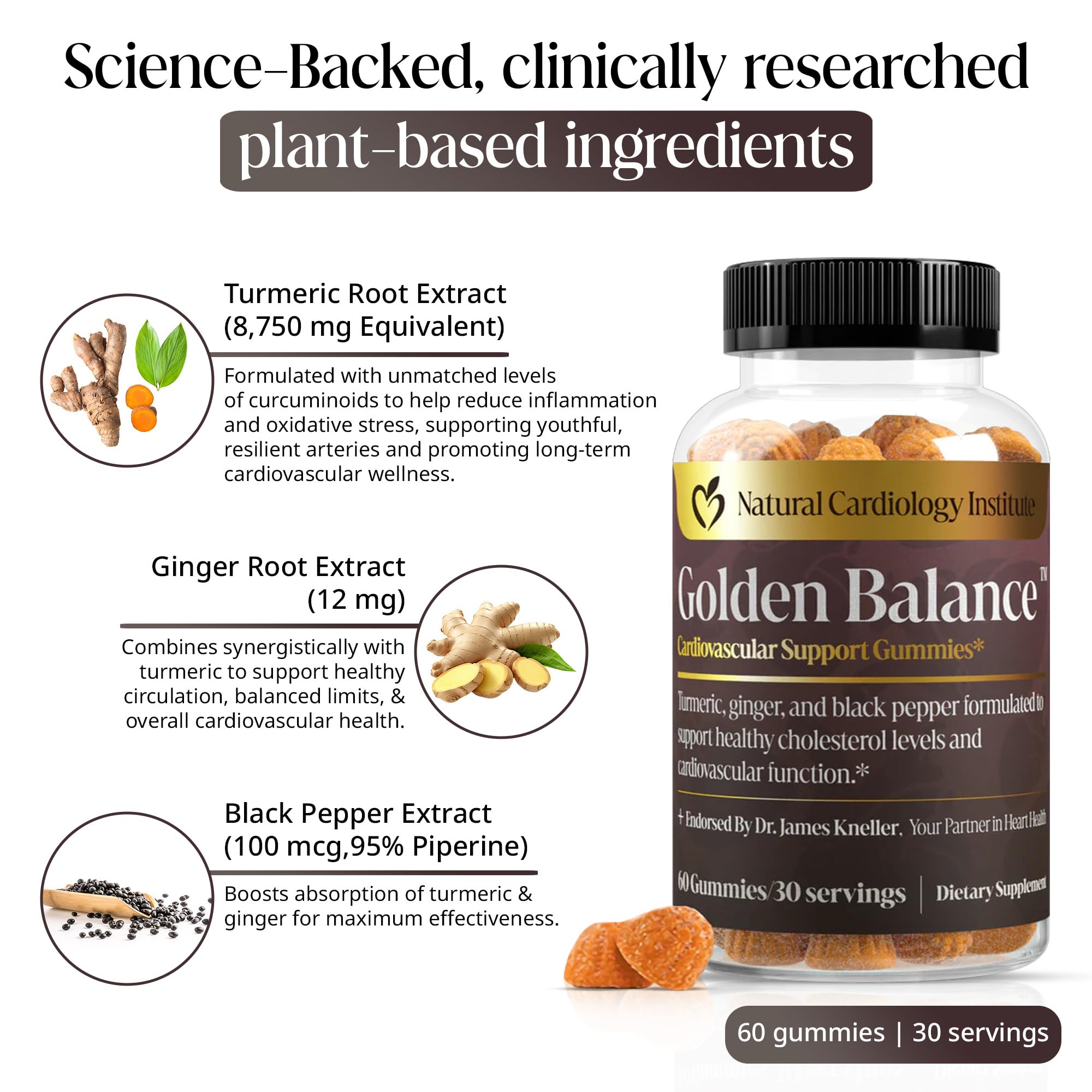 Golden Balance turmeric and ginger ingredients on display for flavor and balance.