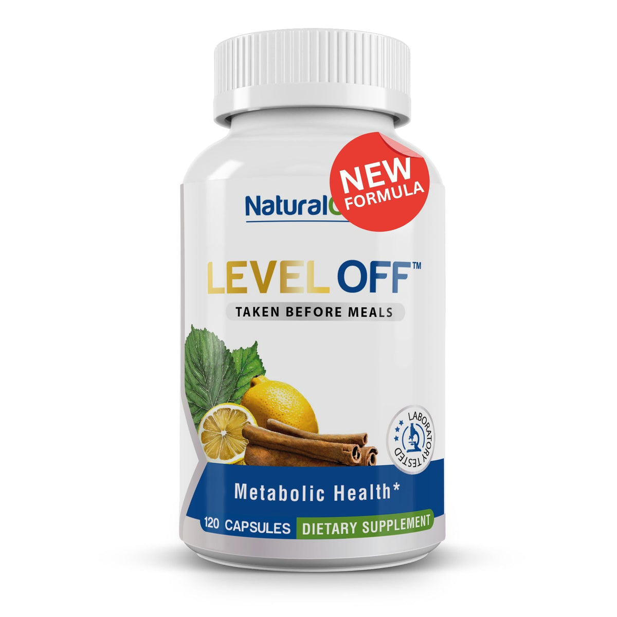 Natural Cure Labs Level Off bottle front showing clean label for easy daily use