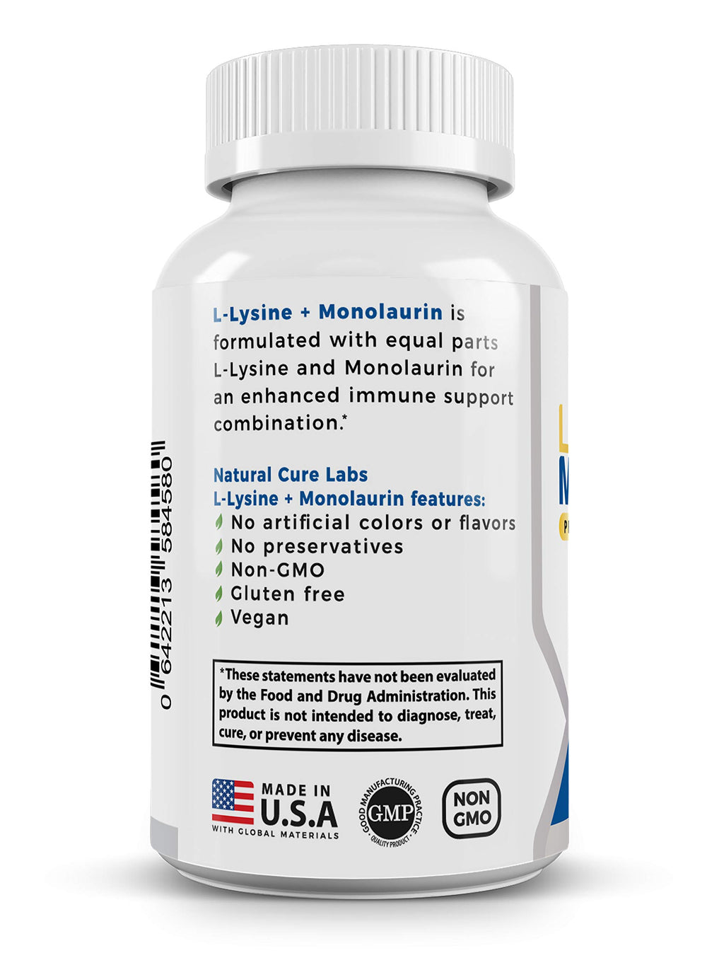 Award logos on packaging underline Natural Cure Labs credibility.