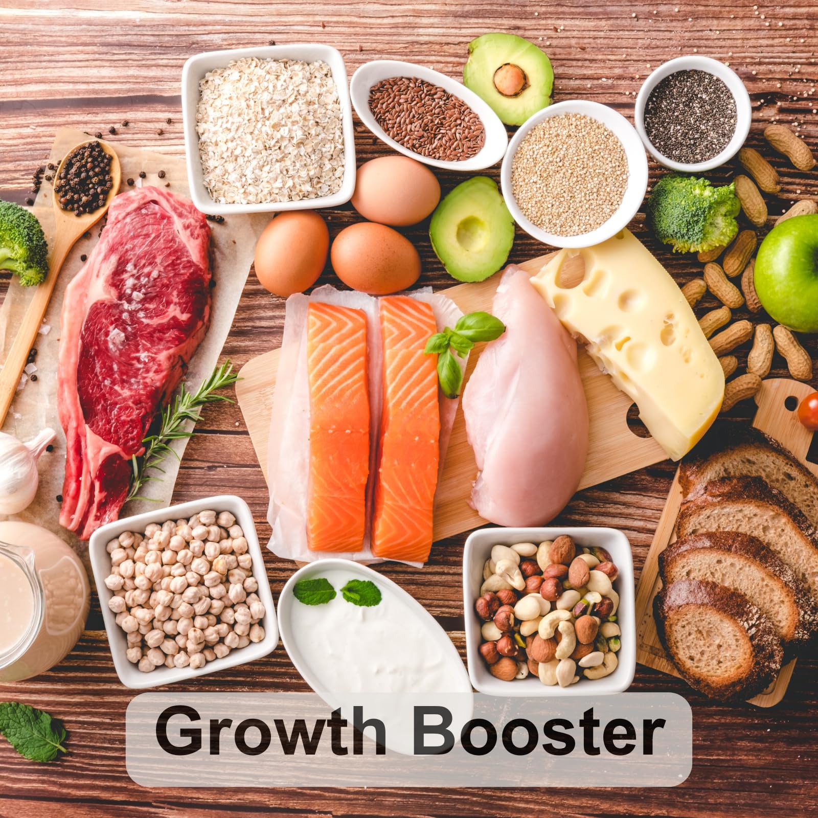 Natural Curves Height Boost growth chart graphic illustrates progress ideas.