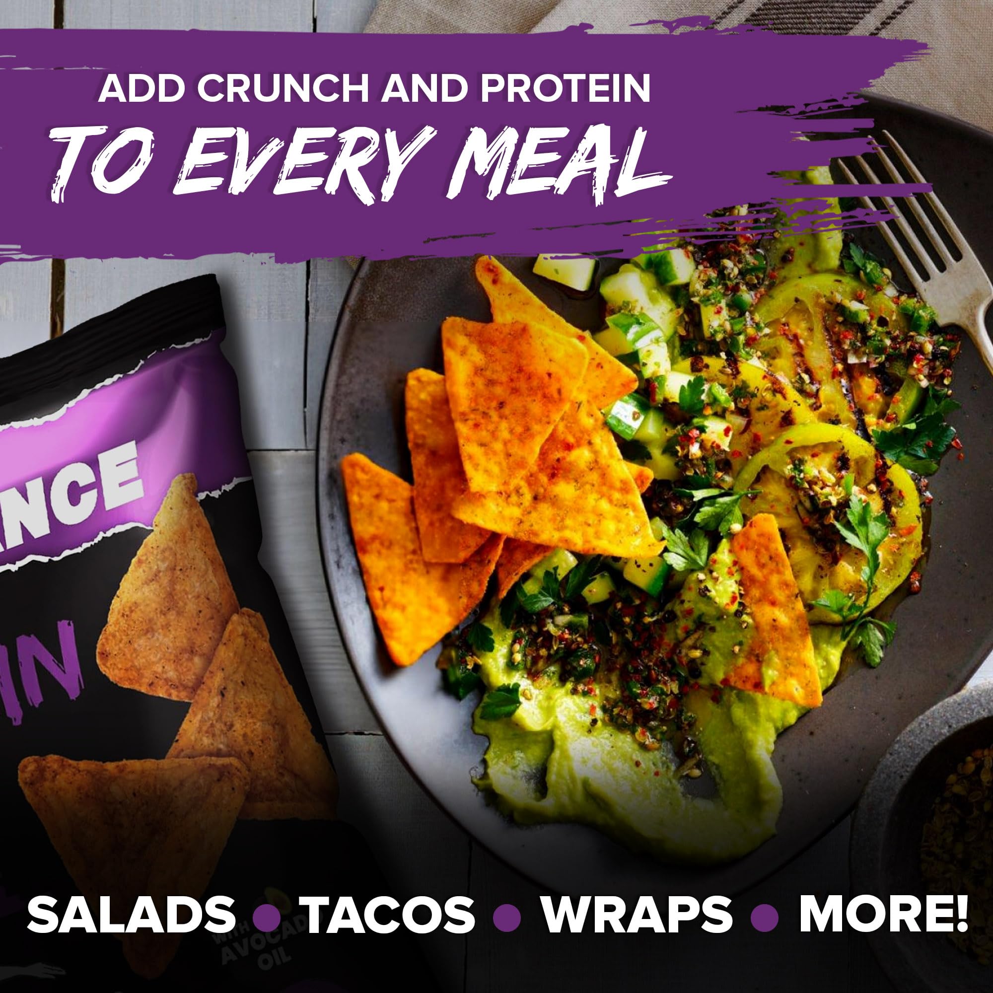 Label highlights 14g protein per bag from Natural Endurance
