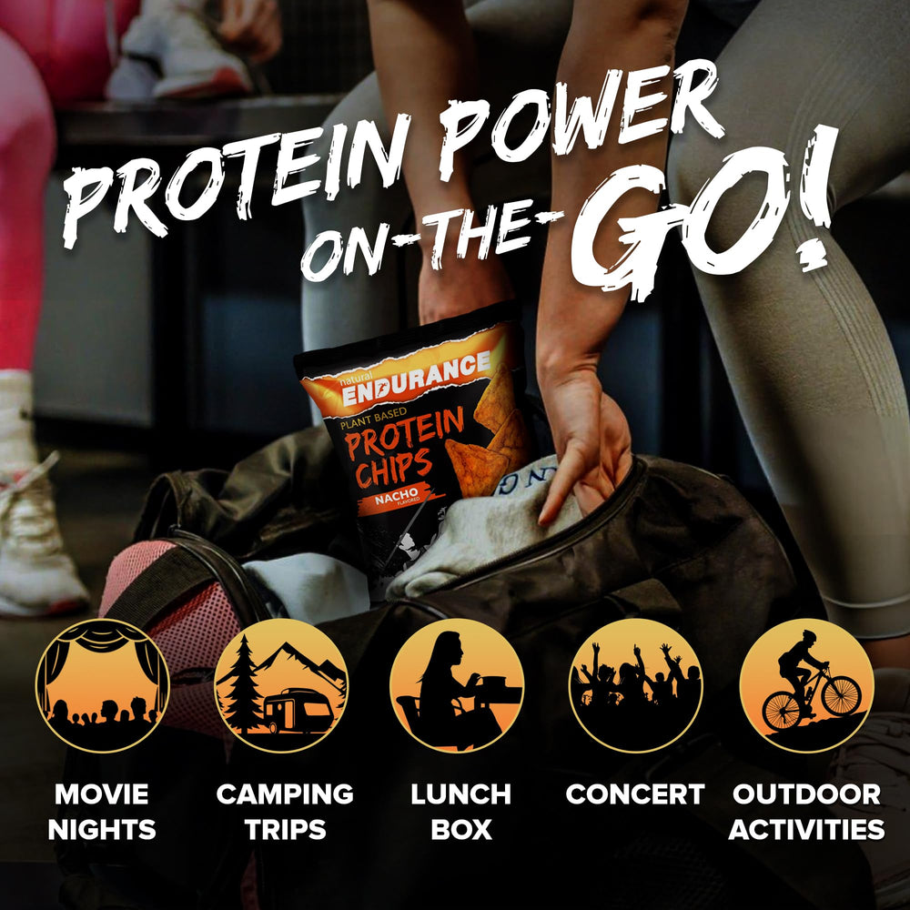 Natural Endurance chips with avocado oil for crisp texture.