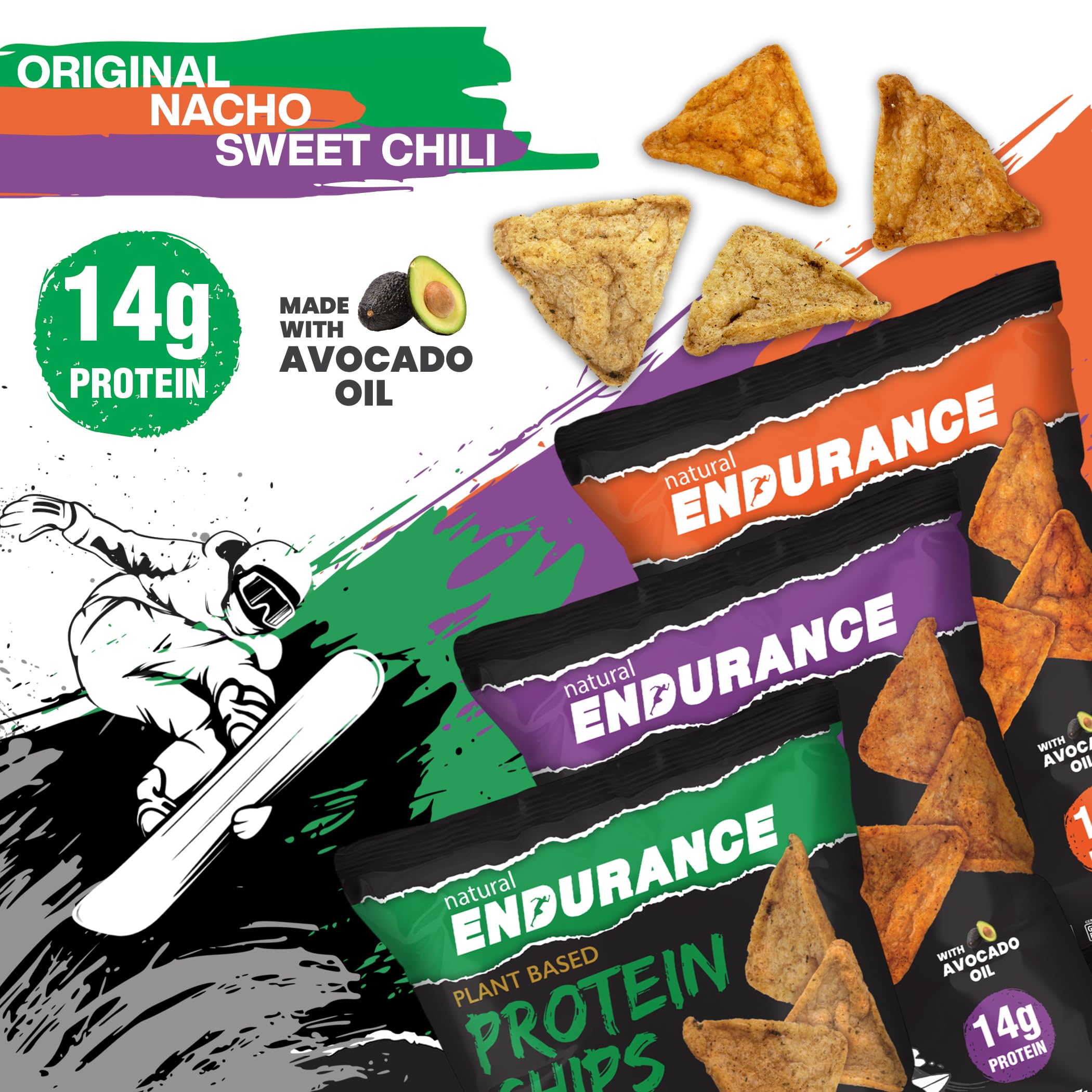 Natural Endurance pea-lentil blend for protein-rich chips.