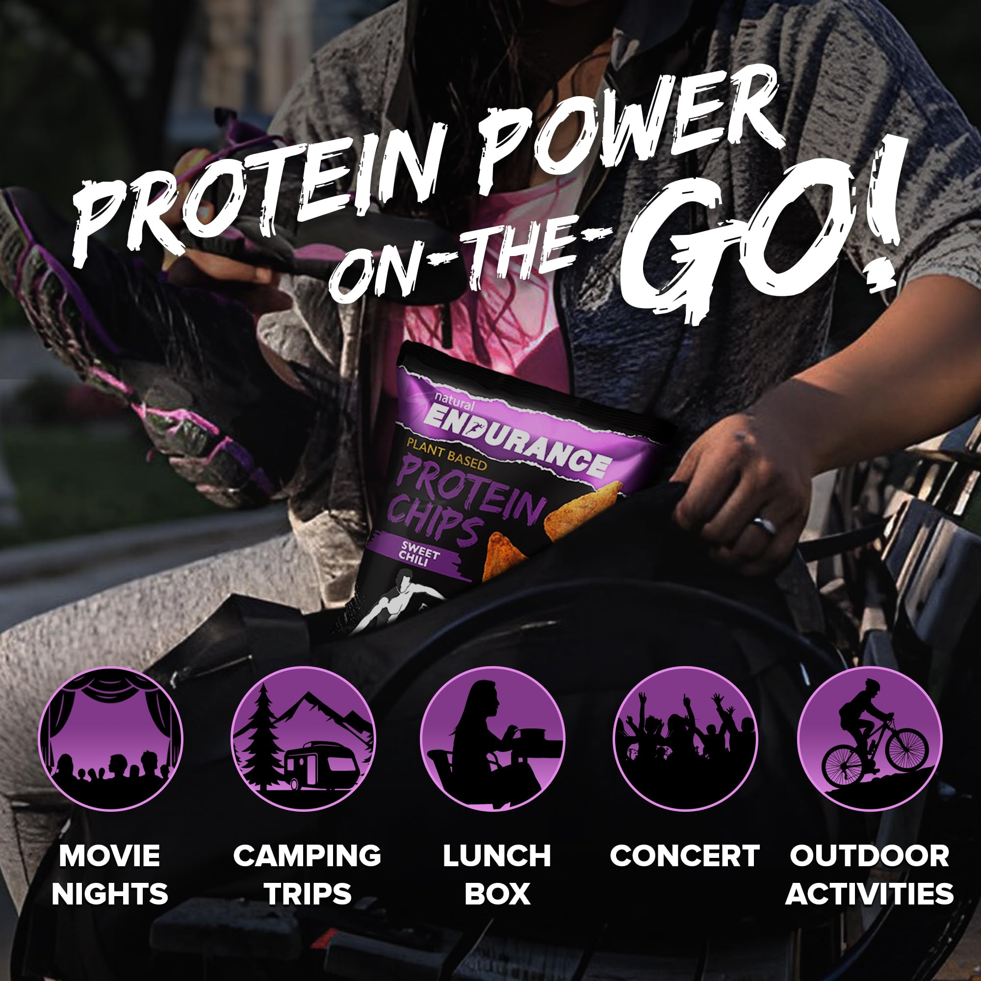 Low-carb Natural Endurance snack chip ready for gym bag