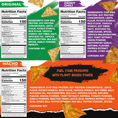 Natural Endurance Nacho flavor bag, bold taste with protein power.