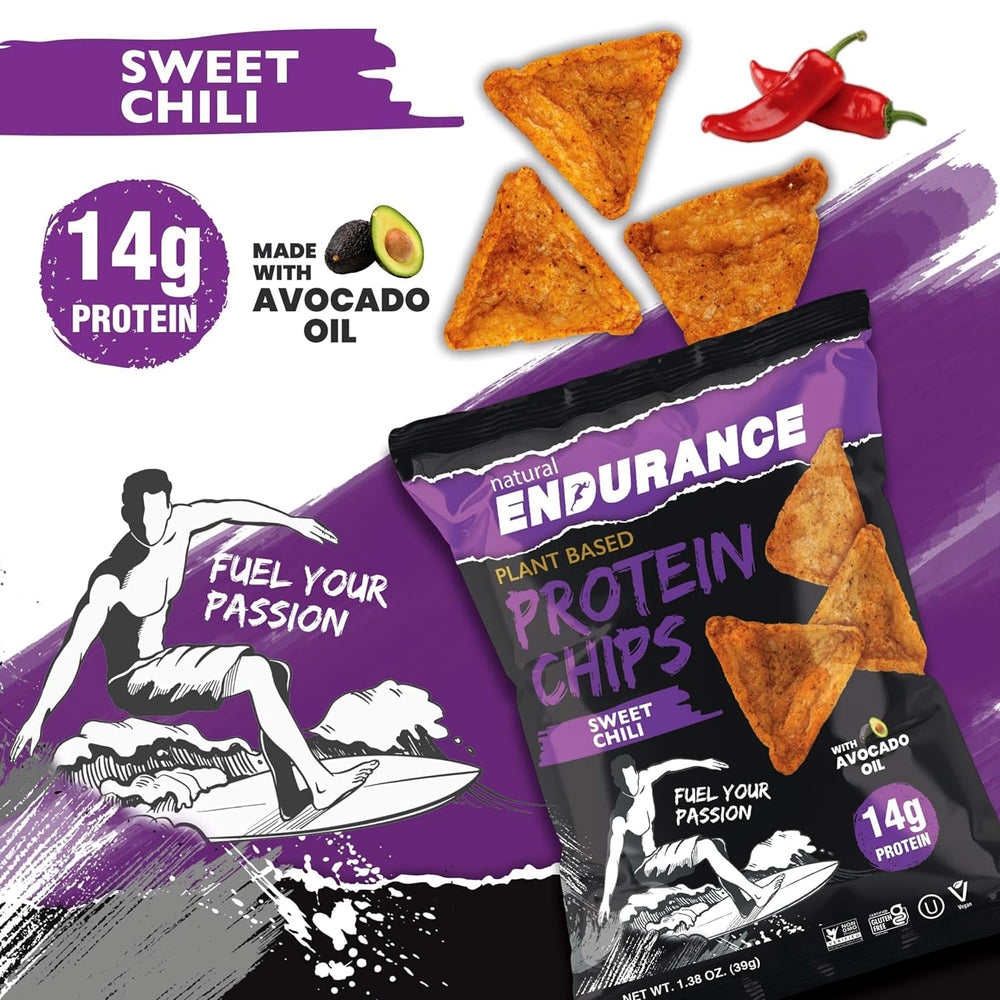 Vegan avocado oil chips from Natural Endurance in Sweet Chili flavor