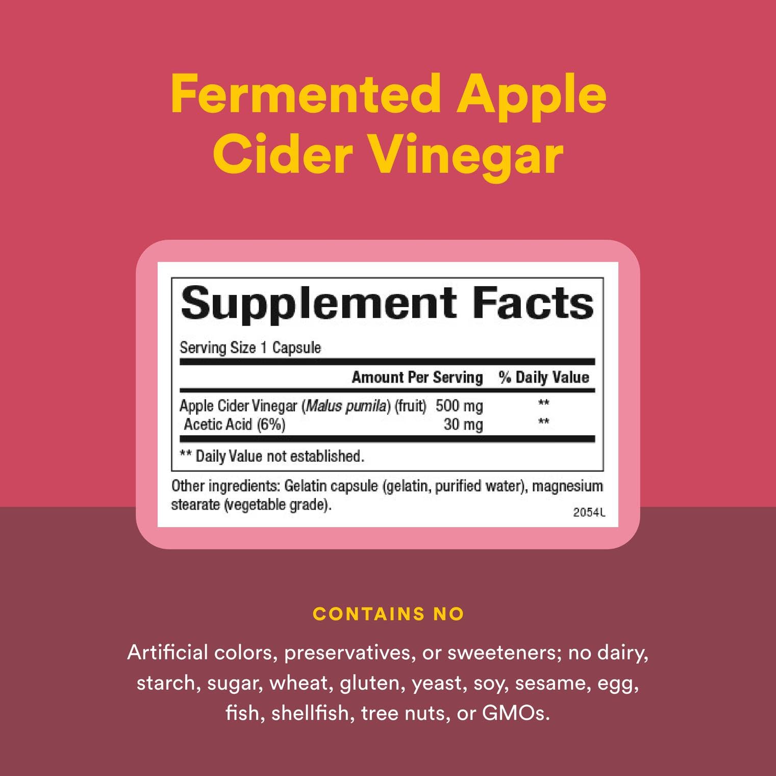 Natural Factors ACV capsules with water illustrating gentle intake