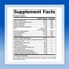 Natural Factors Advanced Eye Factors capsules close-up showing lutein and zeaxanthin.