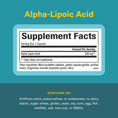 Natural Factors Alpha-Lipoic Acid 200mg bottle pour demonstrating quick serving