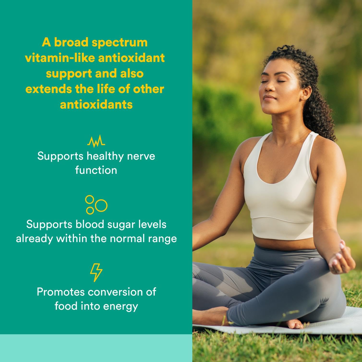 Natural Factors Alpha-Lipoic Acid capsules closeup show smooth, potent antioxidant support.