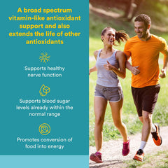 Natural Factors Alpha-Lipoic Acid capsules closeup showing easy-to-swallow softgels for daily use.