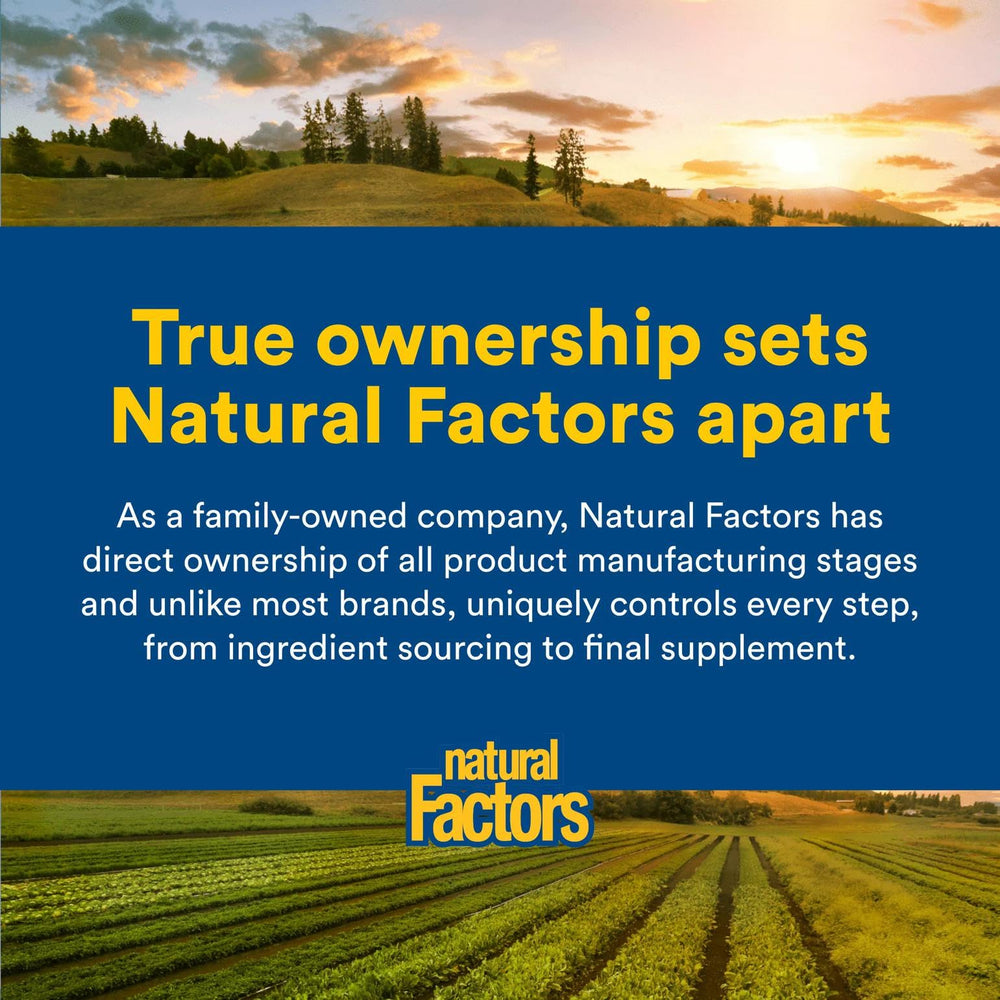 Natural Factors appetite-control imagery implies longer fullness between meals.