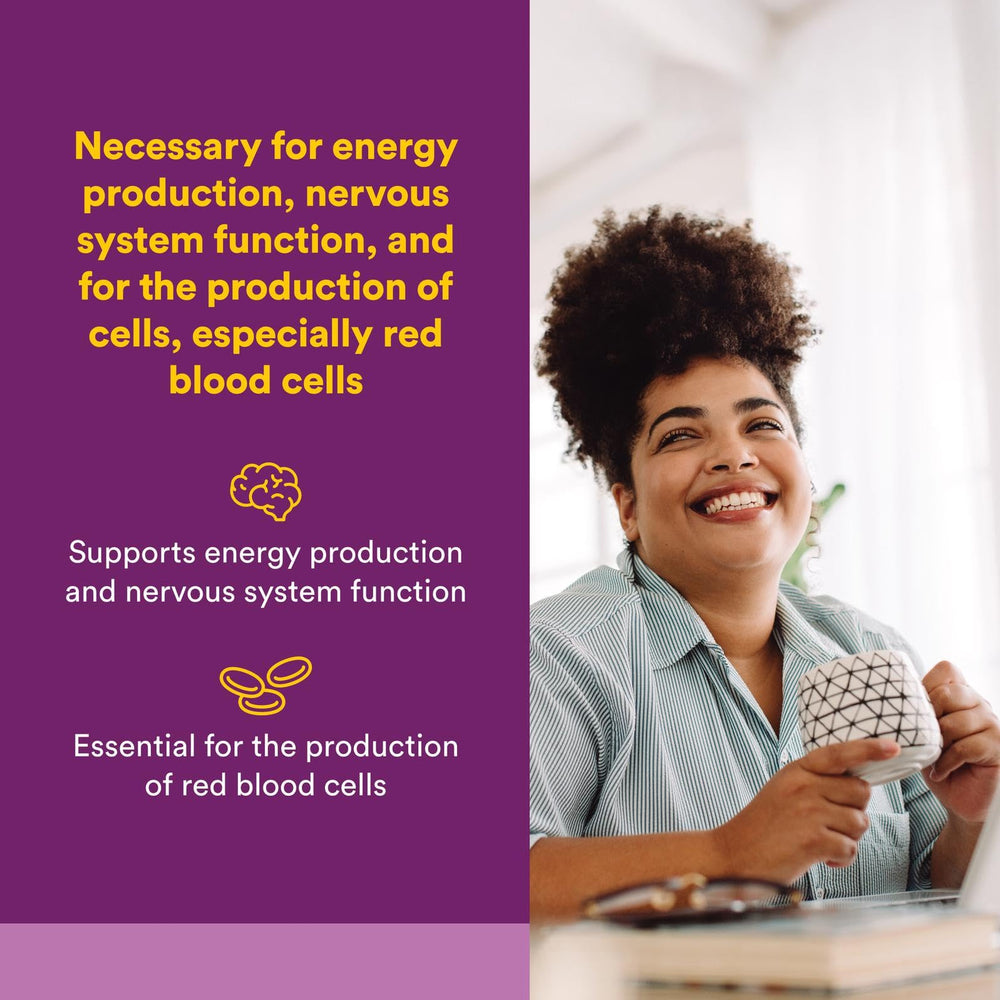 Natural Factors B12 1000 mcg tablets close-up showing tablet form.