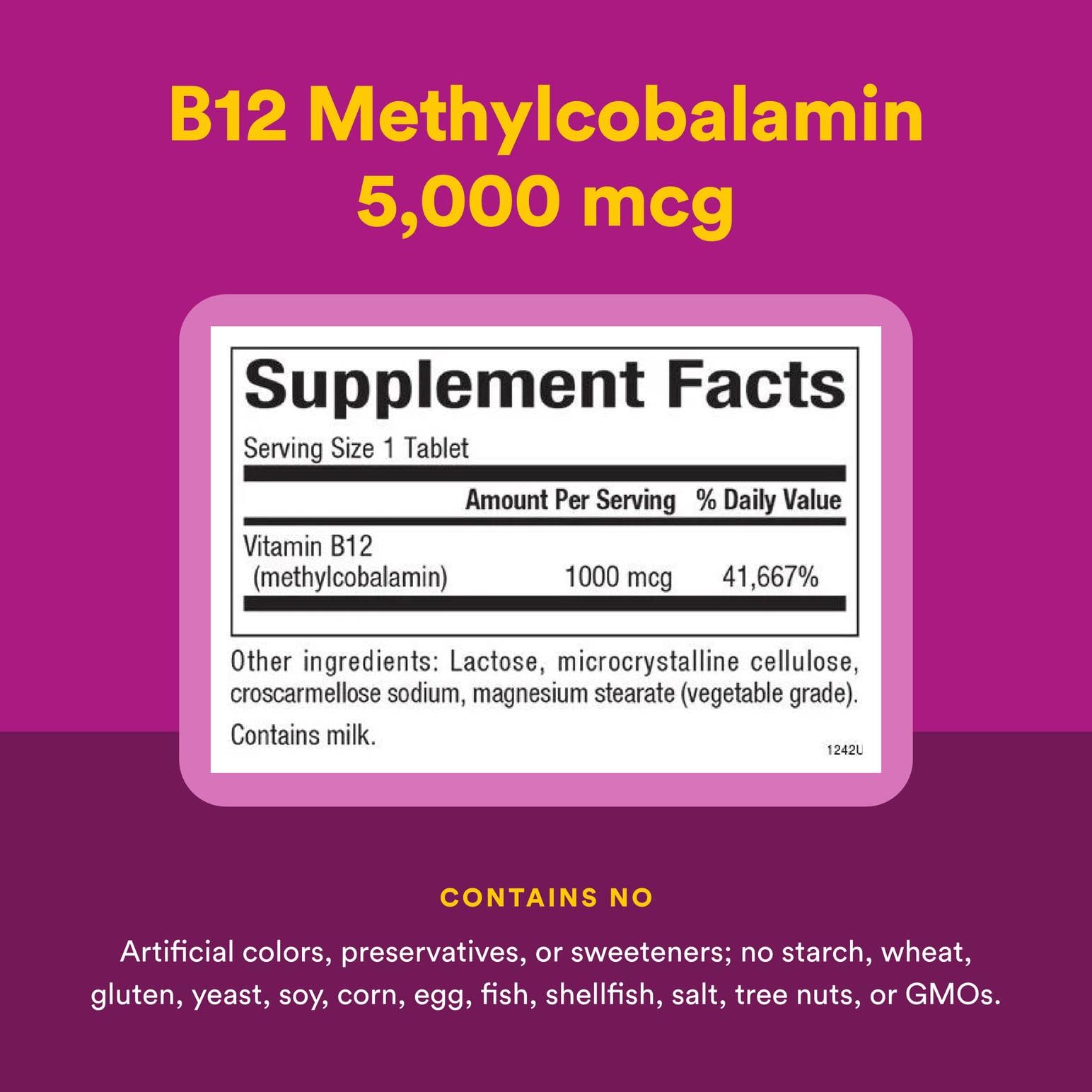 Natural Factors B12 daily dosing chewables for convenient use.