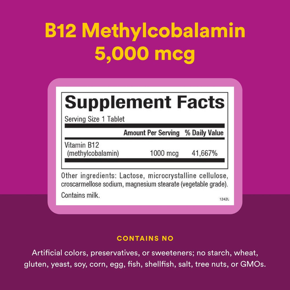 Natural Factors B12 daily dosing chewables for convenient use.