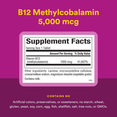 Natural Factors B12 daily dosing chewables for convenient use.