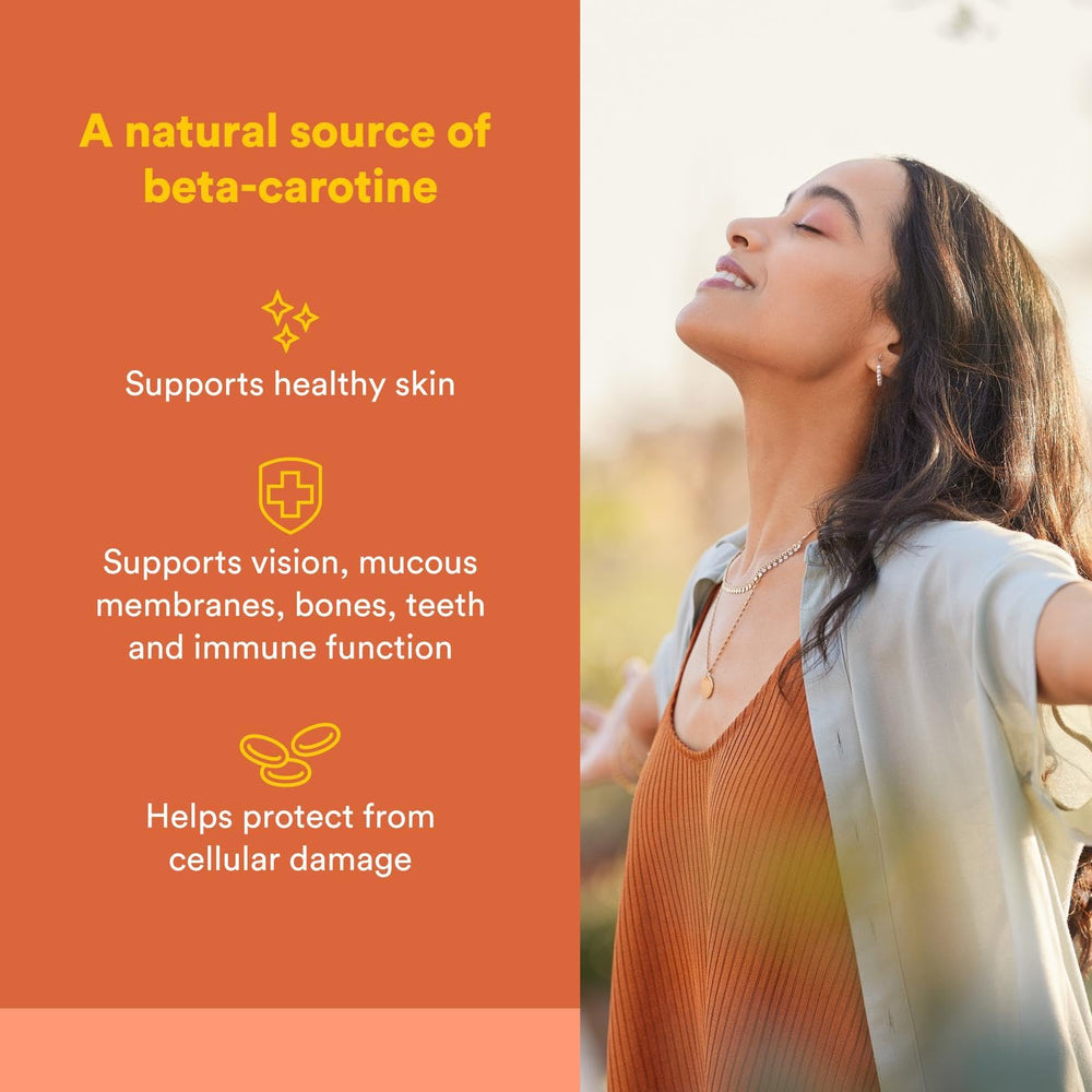 Natural Factors BetaCareAll bottle label closeup highlighting mixed carotenoids