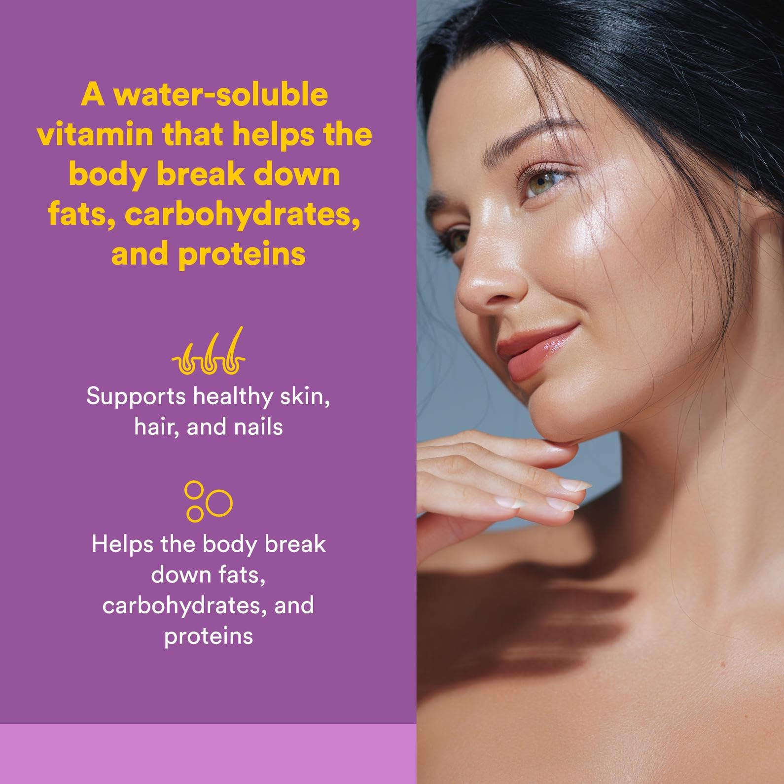 Natural Factors Biotin 10000mcg label shows potency and supplement facts