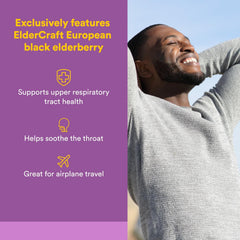 Natural Factors Black Elderberry capsules for convenient daily intake on the go.