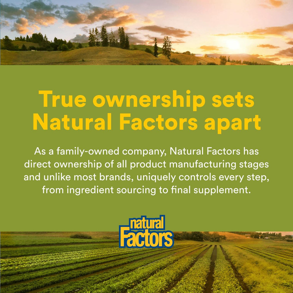 Natural Factors capsules in hand illustrating easy-to-take daily vein support.