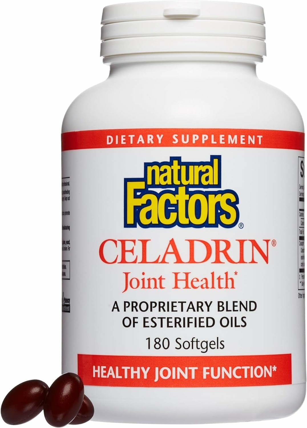 Natural Factors Celadrin bottle shown for joint comfort and mobility