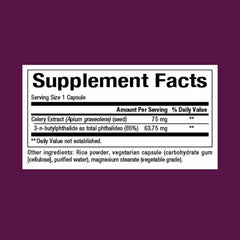 Natural Factors celery seed extract capsules arranged for easy daily dosing