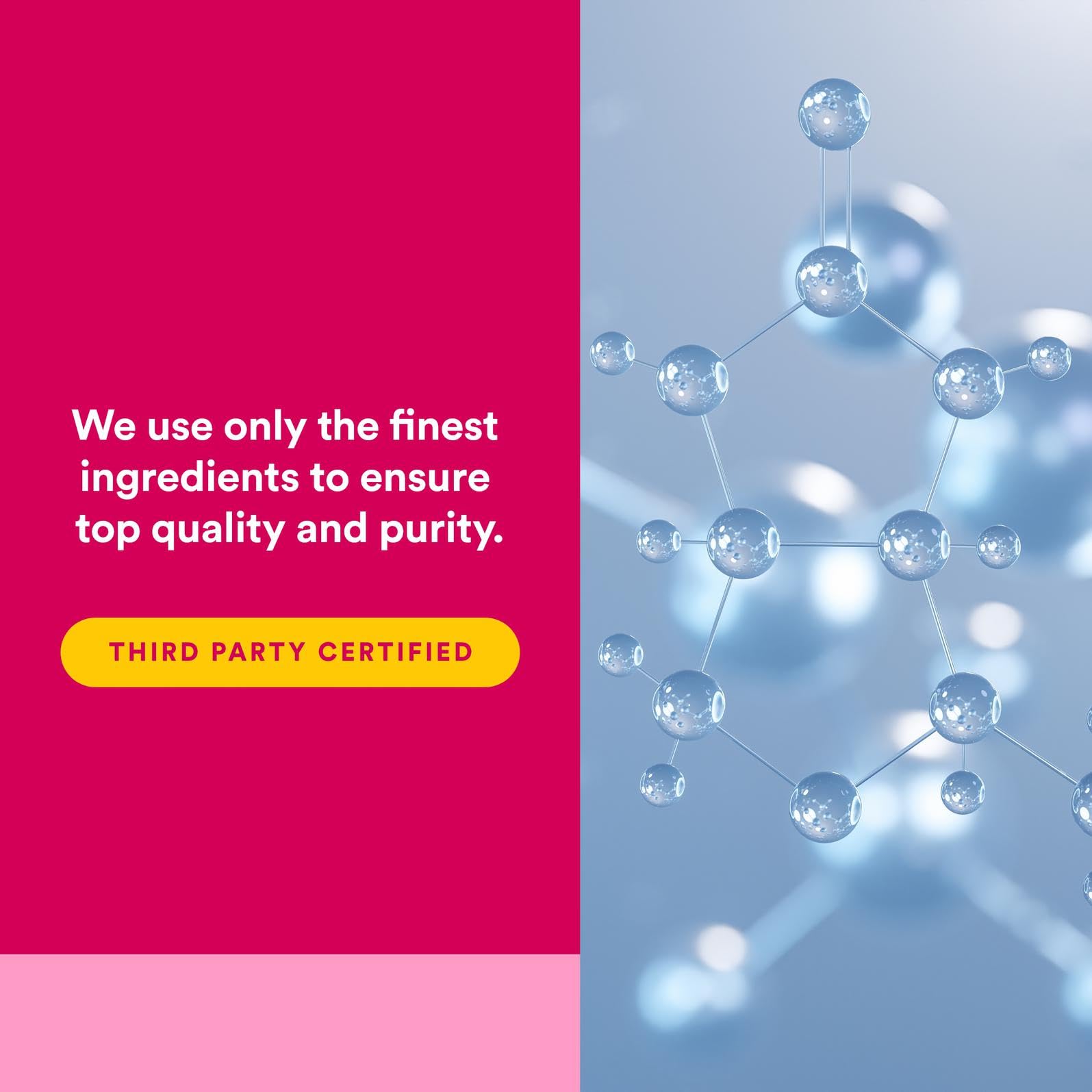 Natural Factors image highlights GMO-free status and independent testing badges