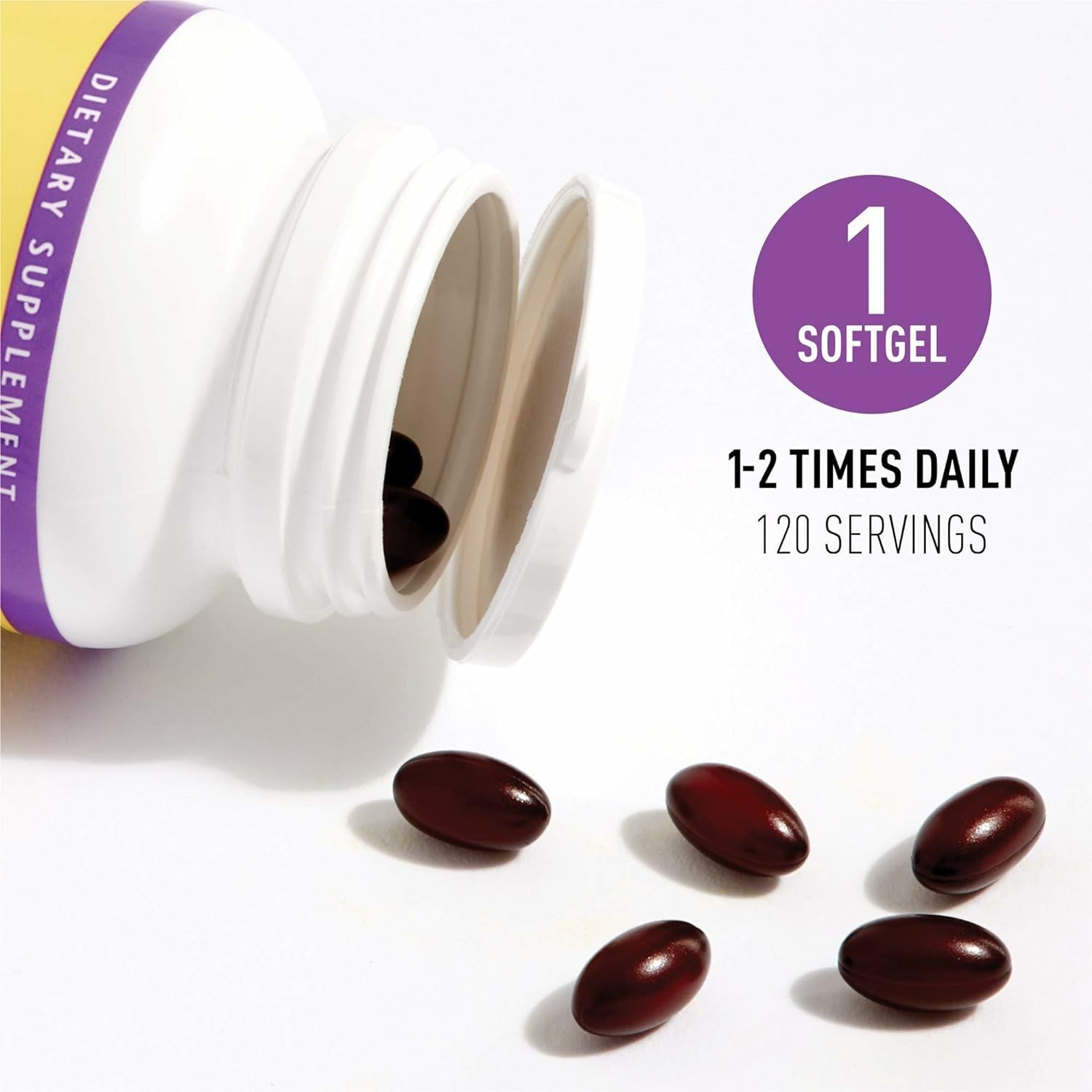 Natural Factors CoQ10 packaging shows 120 softgels in bottle.