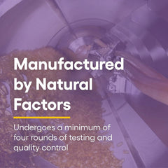 Natural Factors CoQ10 shelf display showcasing compact bottle for convenient antioxidant support.