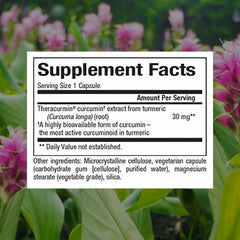Natural Factors CurcuminRich Theracurmin capsules ready for easy daily swallowing.