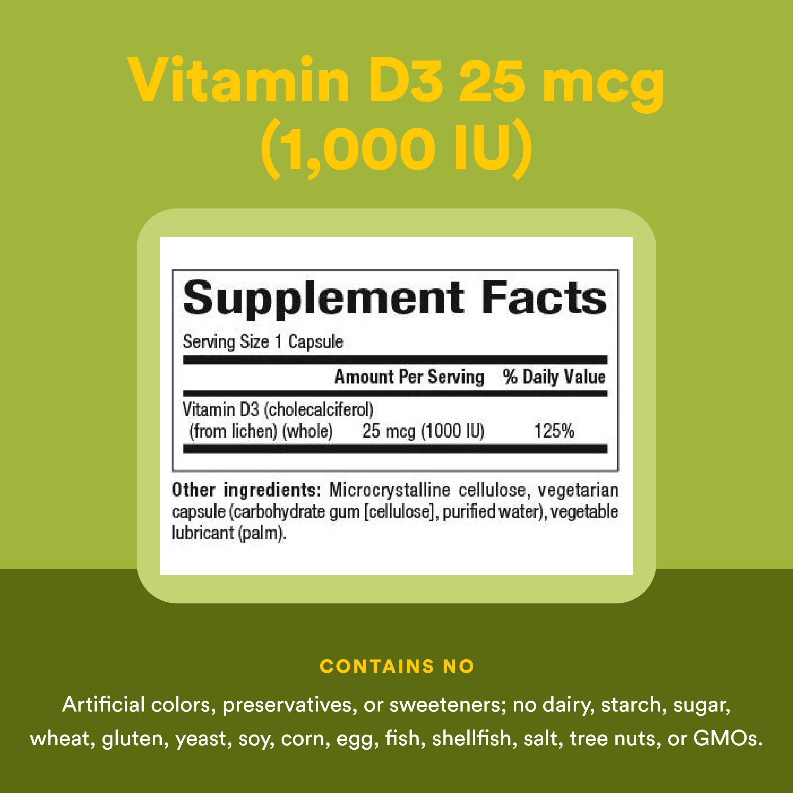 Natural Factors D3: etiqueta de calidad y certificación