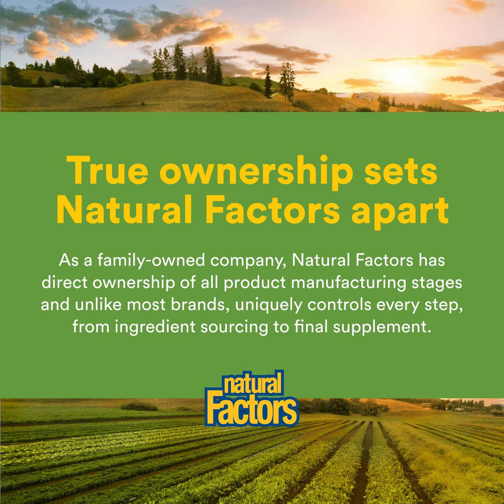 Digestive-use scene featuring Natural Factors product on kitchen counter
