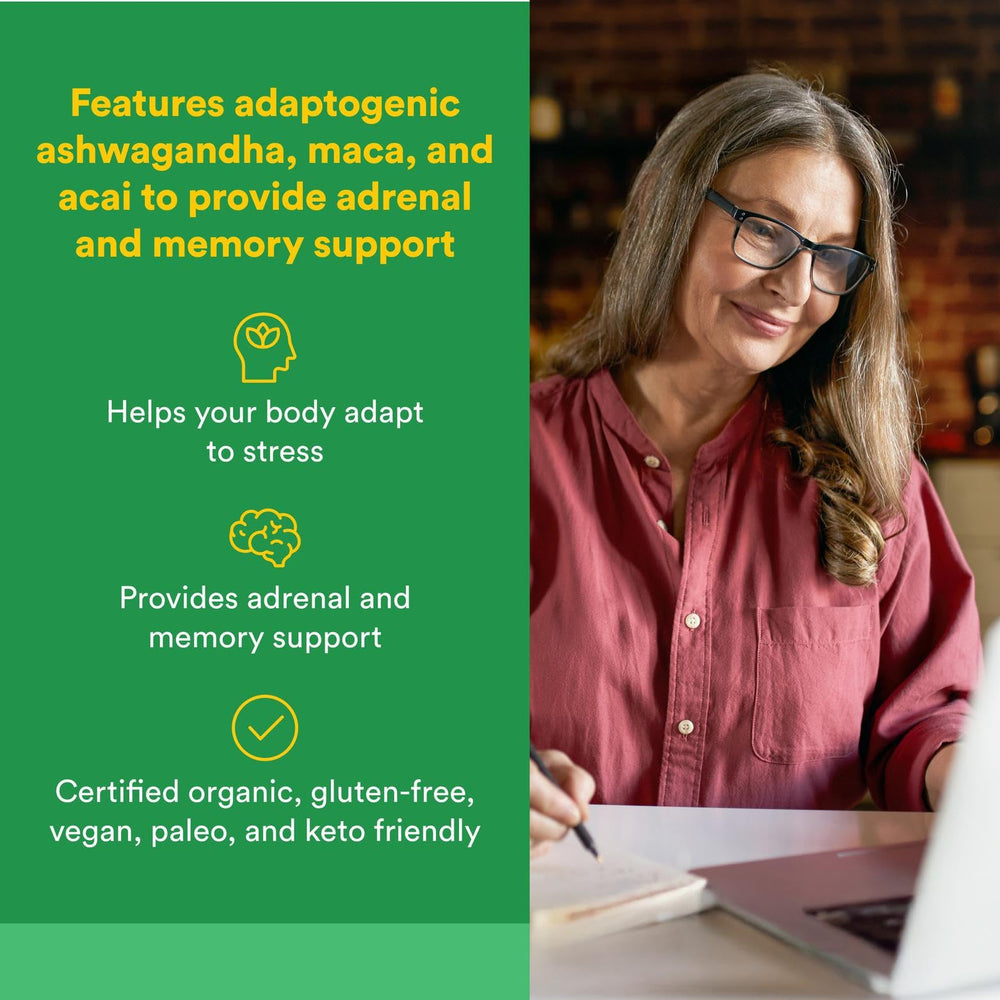 Measuring scoop for Energize Adrenal Boost ensures precise daily servings