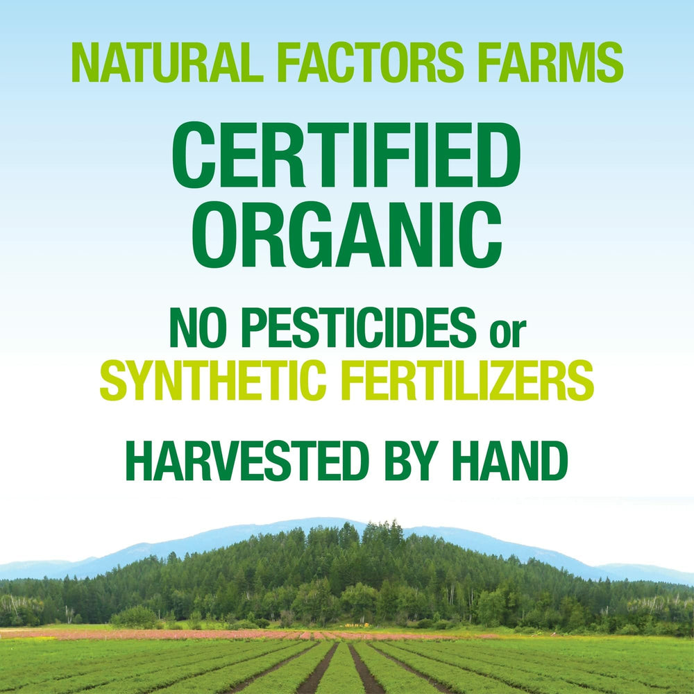 Natural Factors Farm Fresh Factors ingredients collage with greens